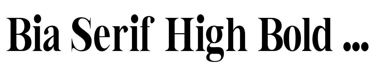 Bia Serif High Bold Condensed
